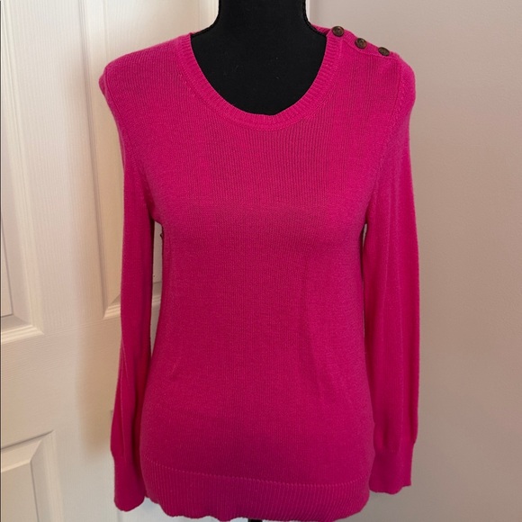 GAP Women's Fuchsia Crew Neck Sweater - Picture 3 of 6
